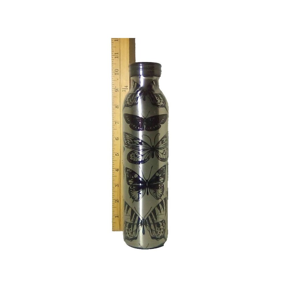 Stainless Steel Black Butterfly Water Bottle